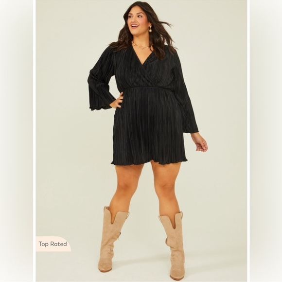 NWT Arula Black Mini Dress SZ 2X - Picture 1 of 9